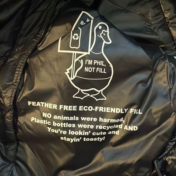 Bcbg black feather free quilted puffer jacket size small - Picture 10 of 13